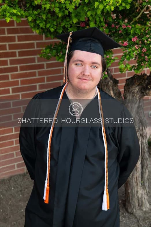 Graduation ceremony photo of Jacob 
