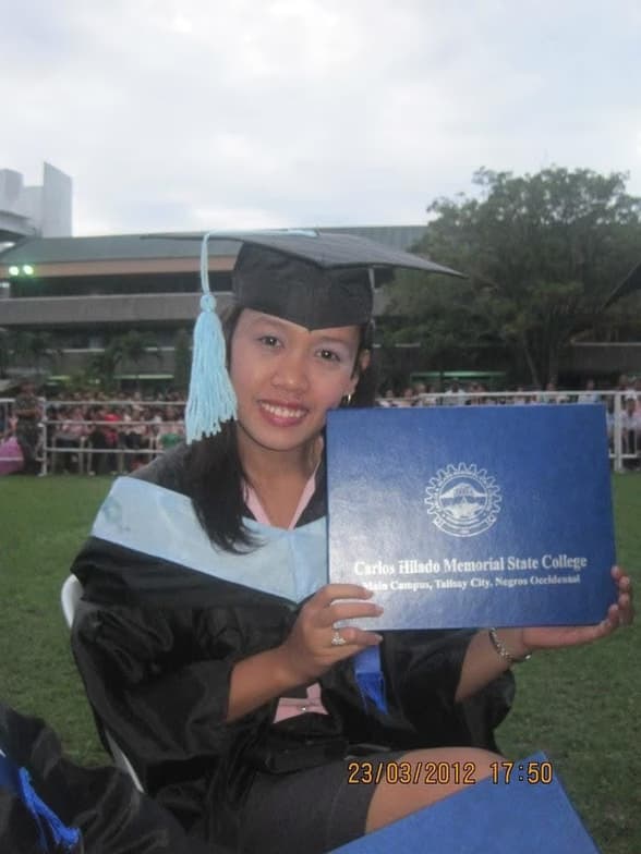 Graduation ceremony photo of Claire 