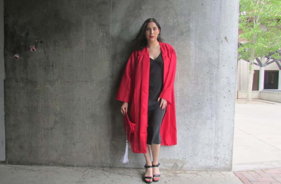 Graduation ceremony photo of Elsa 