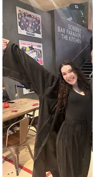 Graduation ceremony photo of Mihaela  