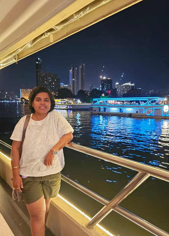 Travel snapshot of Rachna during a trip 