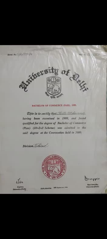 Graduation ceremony photo of Ritu 