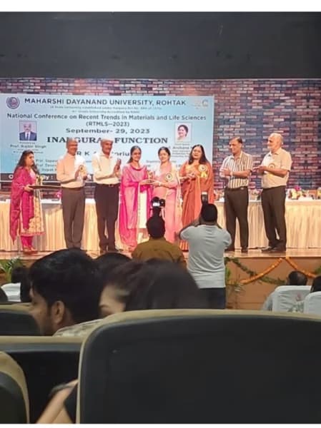 Graduation ceremony photo of Sakshi  