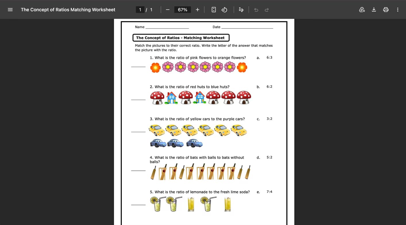 Mathematics learning materials by Maria 