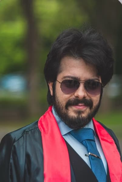 Graduation ceremony photo of Arman 