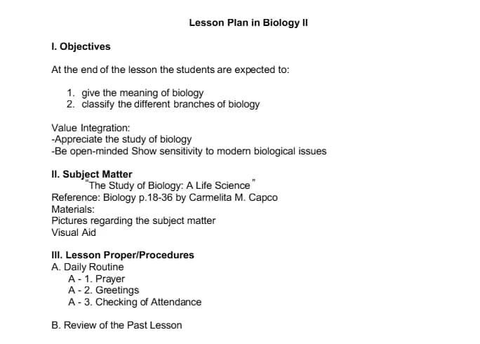 Biology learning materials by Lanie 