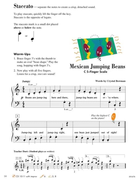 Piano learning materials by Milli 