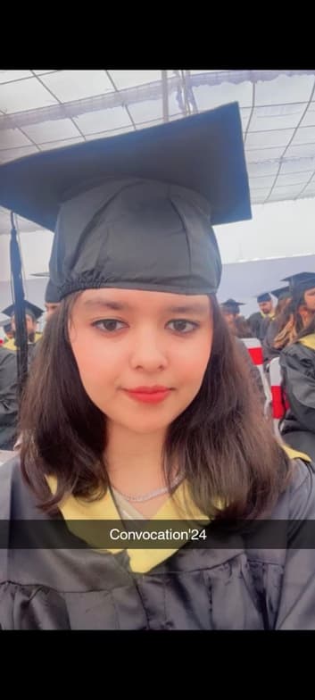 Graduation ceremony photo of Raunak  