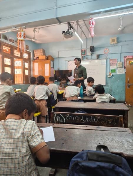 Nitin conducting a lesson 