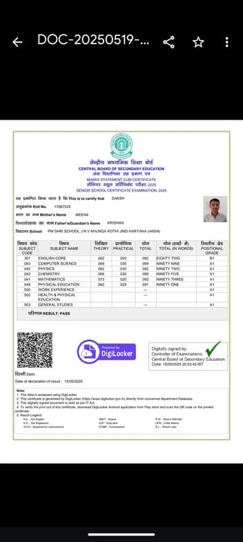 Graduation ceremony photo of Daksh  