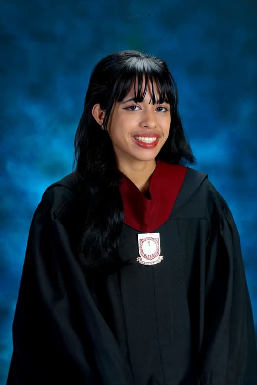 Graduation ceremony photo of Jhanmari 