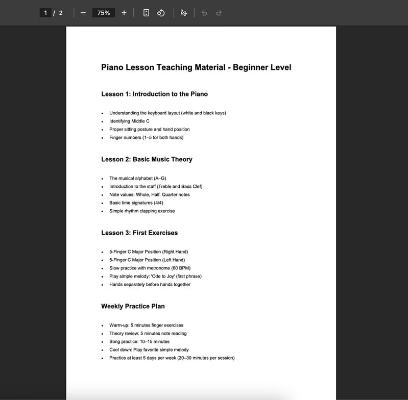 Piano learning materials by Iverson 