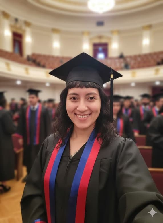 Graduation ceremony photo of Patricia 