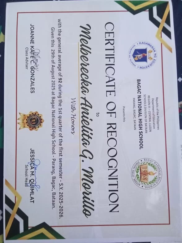 Verified degree or teaching certification of Melberecka 