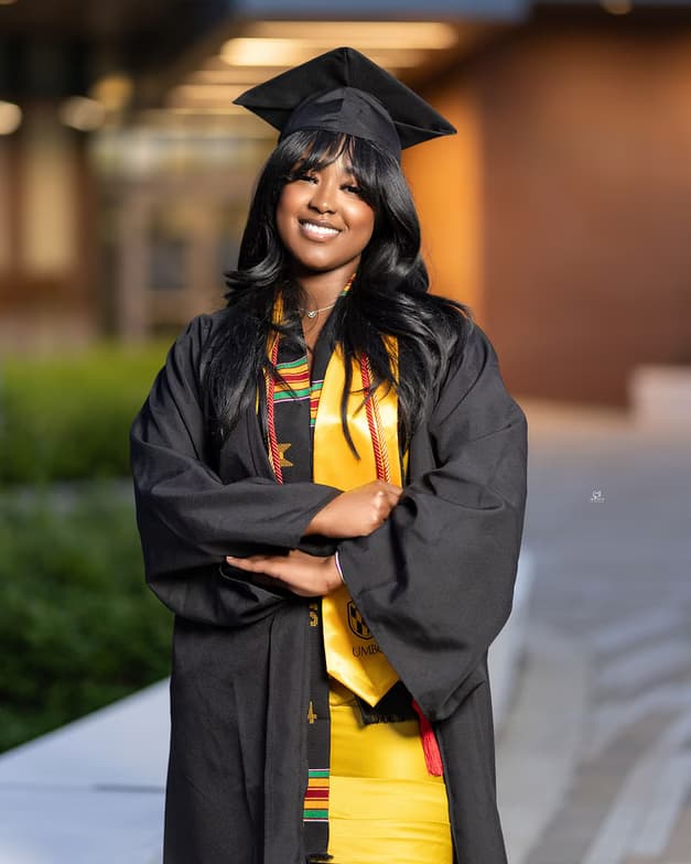 Graduation ceremony photo of Chloe 