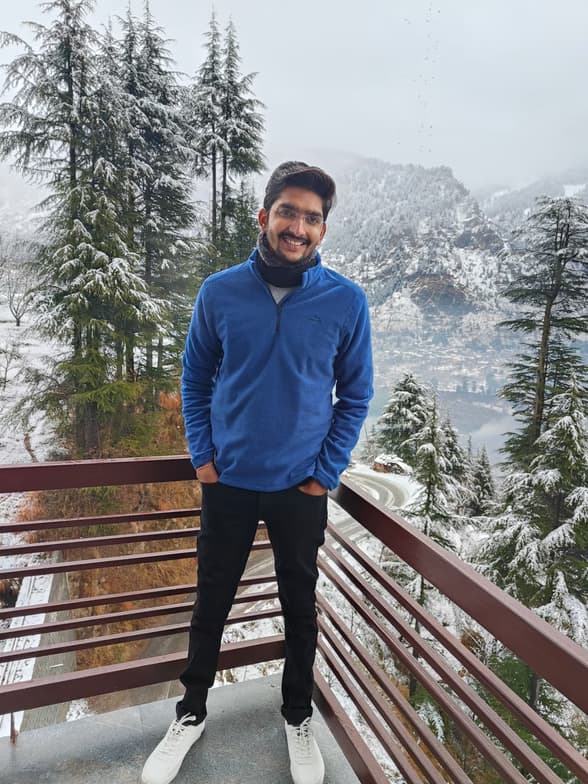 Travel snapshot of Rishank during a trip 