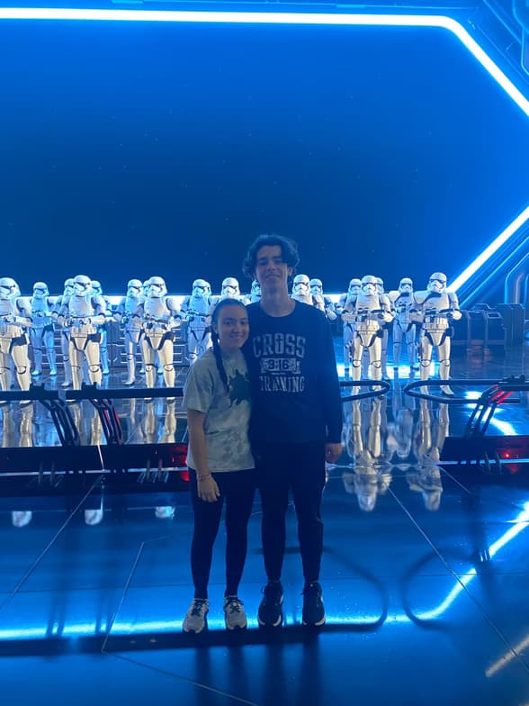 Travel snapshot of Isabel during a trip 