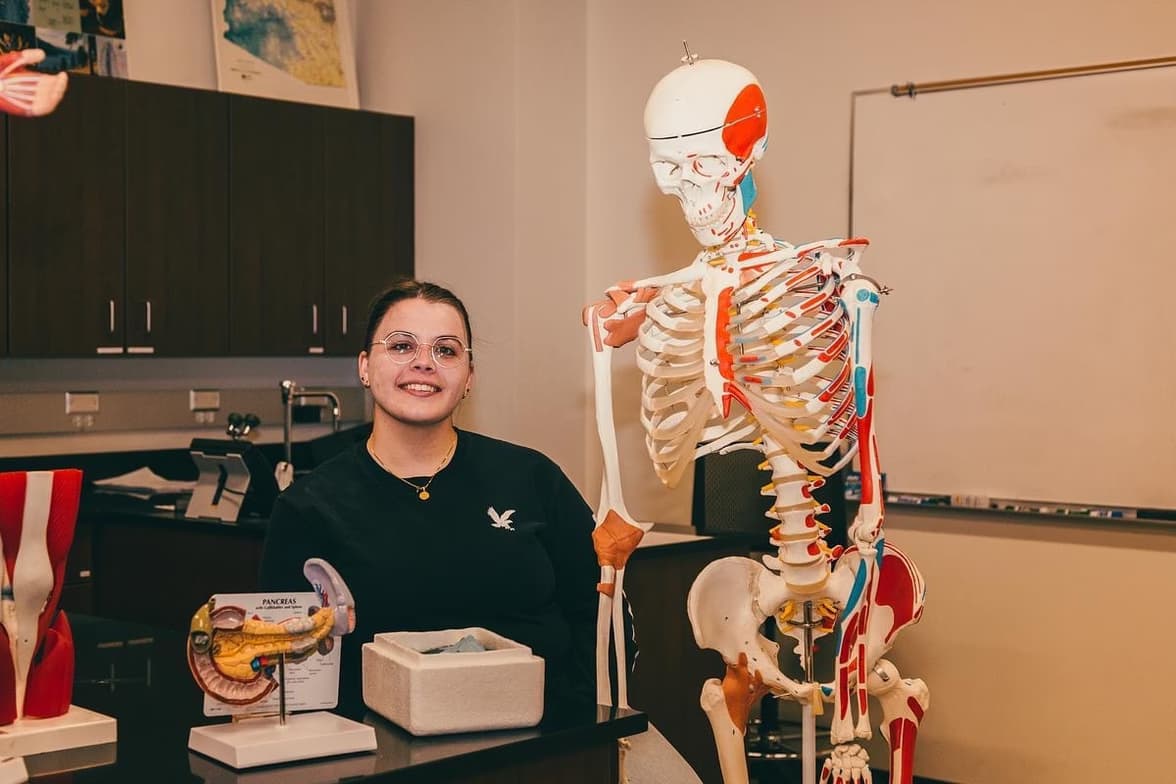 Katelynn enjoying a hobby outside teaching 