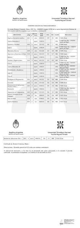 Verified degree or teaching certification of Mateo 