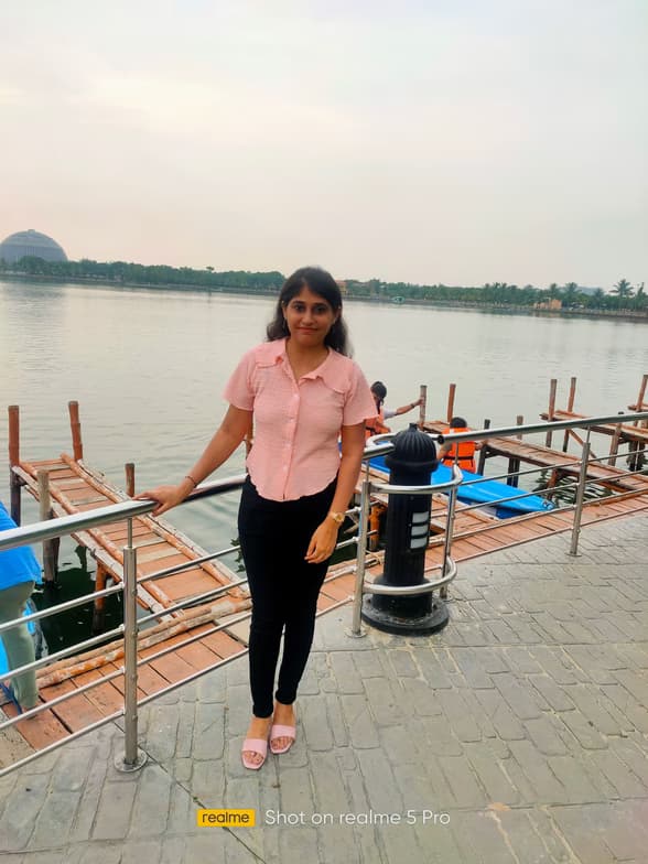 Travel snapshot of Puja during a trip 