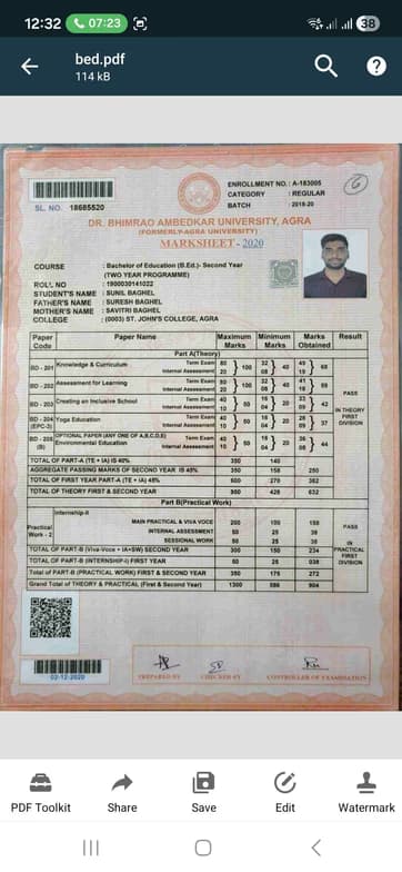 Graduation ceremony photo of Sunil 