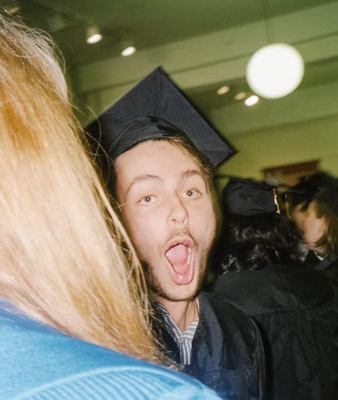 Graduation ceremony photo of William 