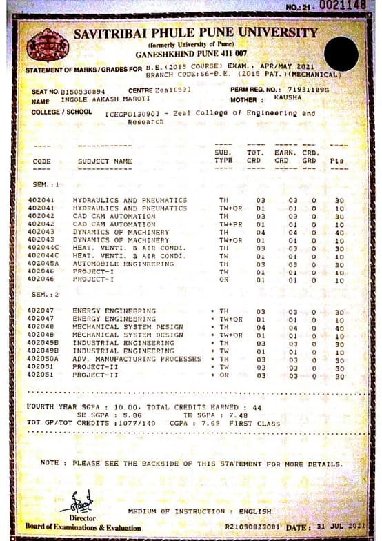 Verified degree or teaching certification of Aakash 