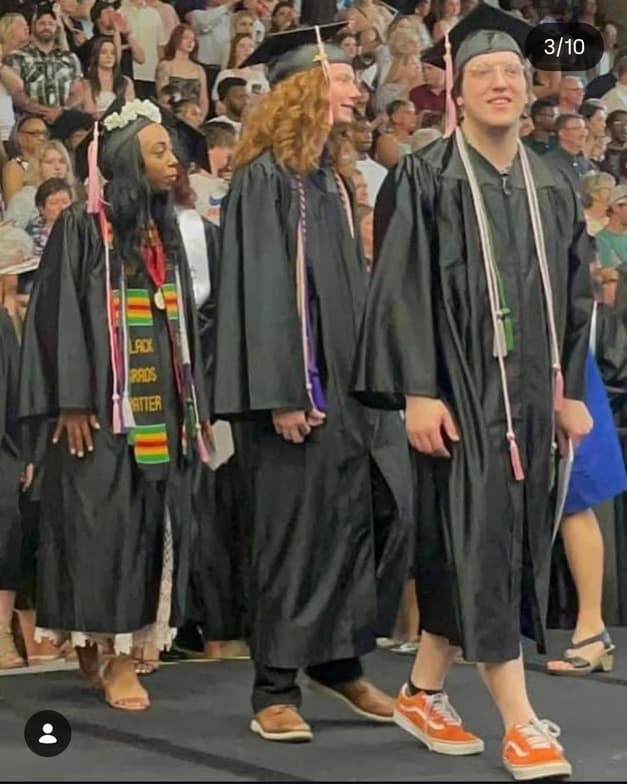 Graduation ceremony photo of Connor 