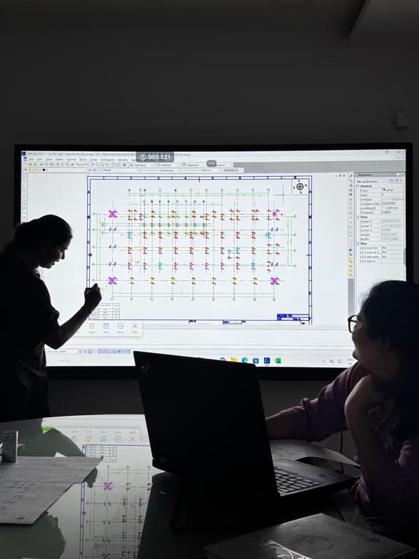 Pratiksha  conducting a lesson 