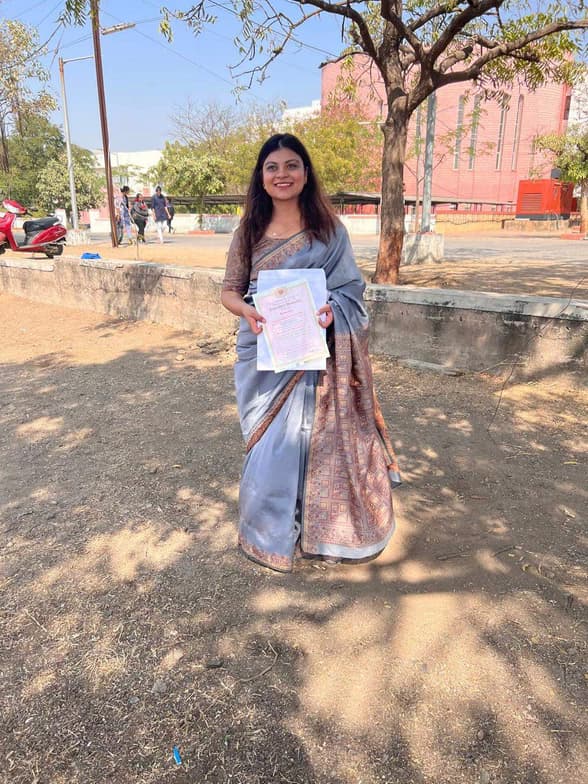 Graduation ceremony photo of Architect Bhavya 