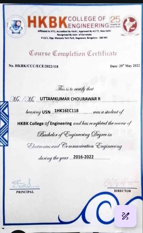 Verified degree or teaching certification of Utam 
