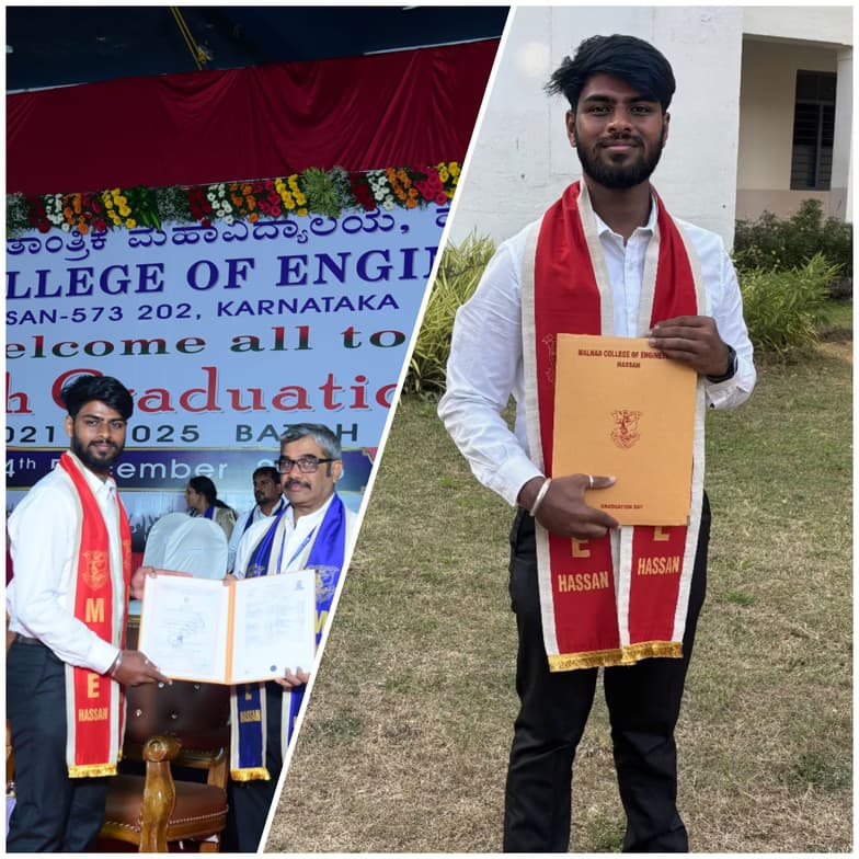 Graduation ceremony photo of Gagan  
