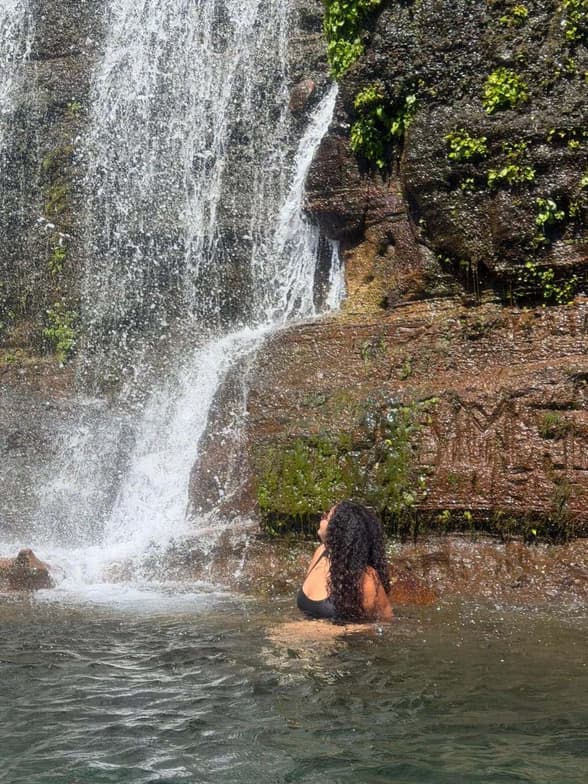 Travel snapshot of Valeria during a trip 