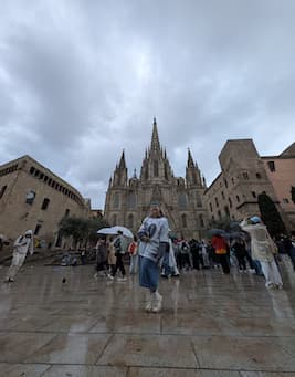 Travel snapshot of Courtney during a trip 