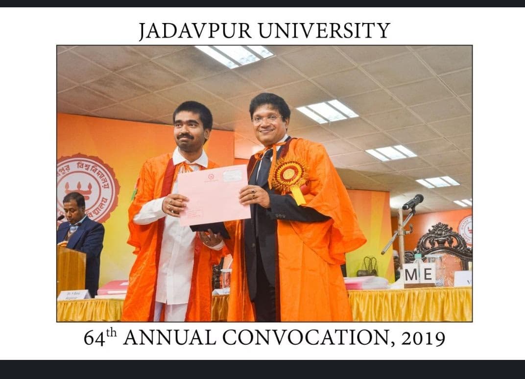 Graduation ceremony photo of Arpan  