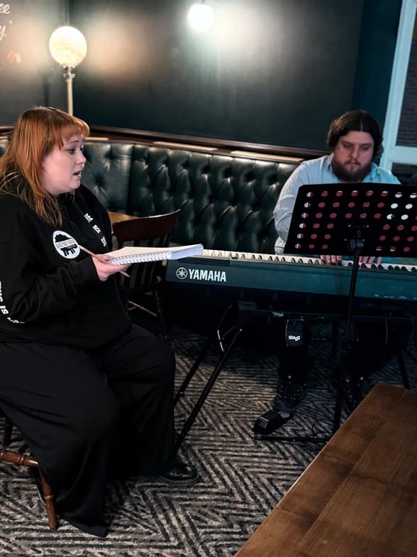 Matthew conducting a lesson 