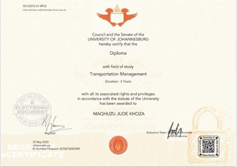 Verified degree or teaching certification of Jude 