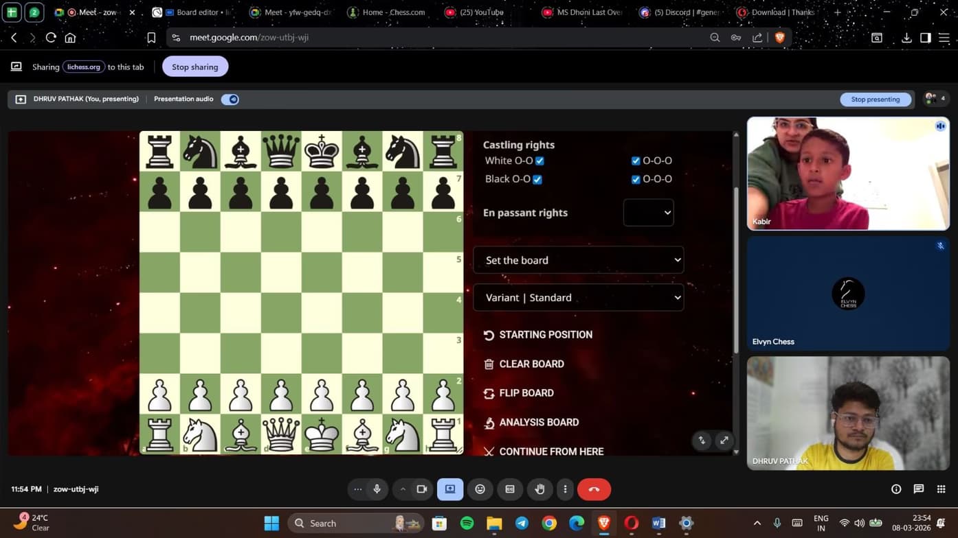 Dhruv conducting a lesson 
