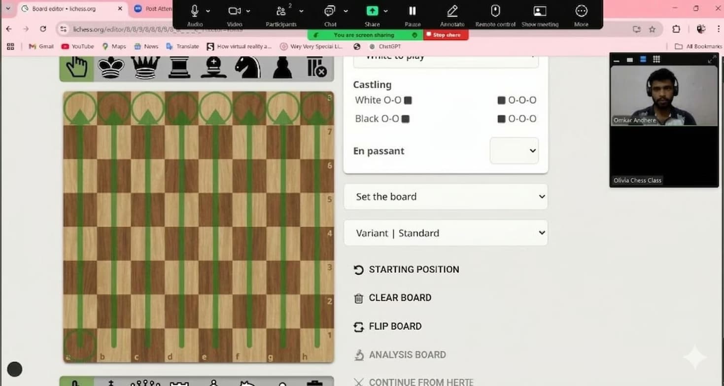 Omkar conducting a lesson 