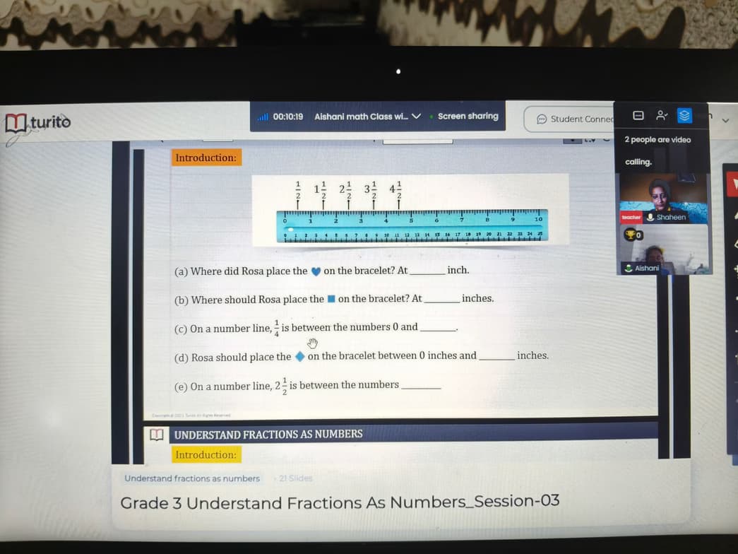 Shaheen conducting a lesson 