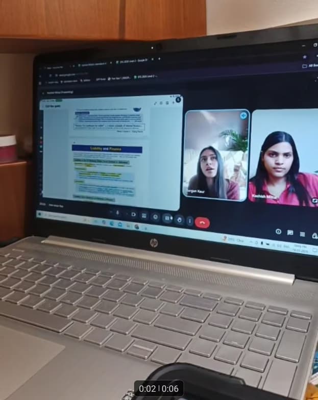 Kashish conducting a lesson 