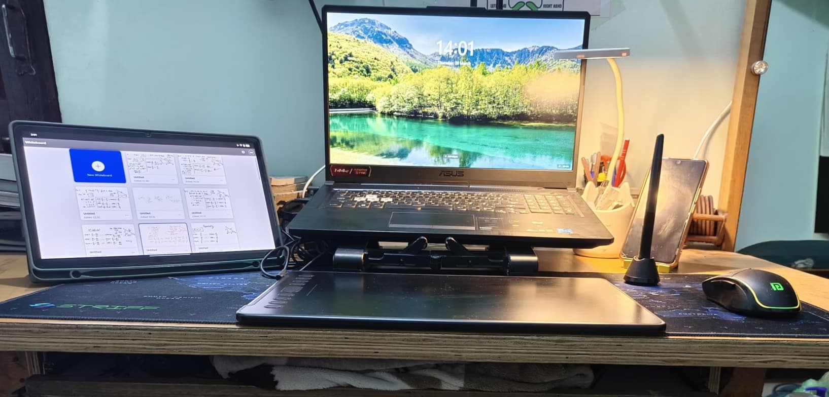 Teaching setup of Nitish for private tutoring 