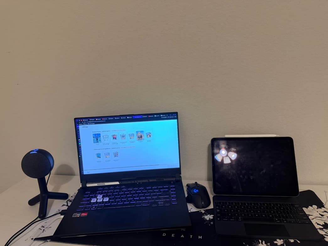 Teaching setup of David for private tutoring 