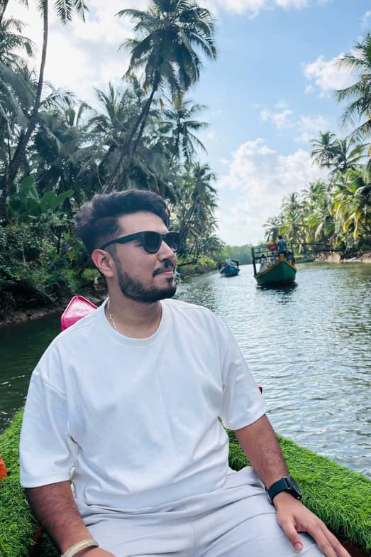 Travel snapshot of Akash during a trip 