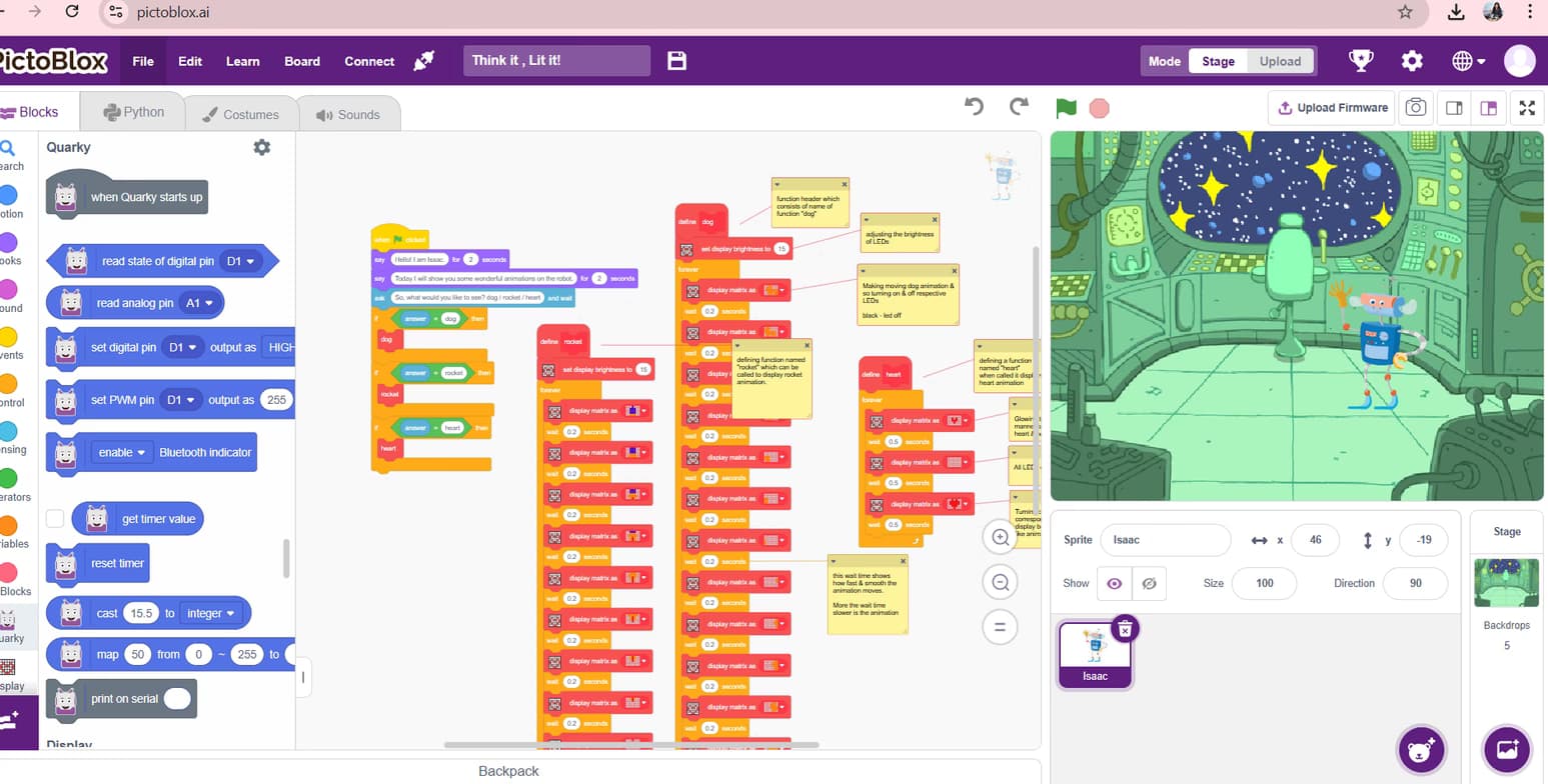 Live performance with Coding by Suganthi 