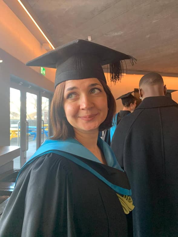 Graduation ceremony photo of Virginia 