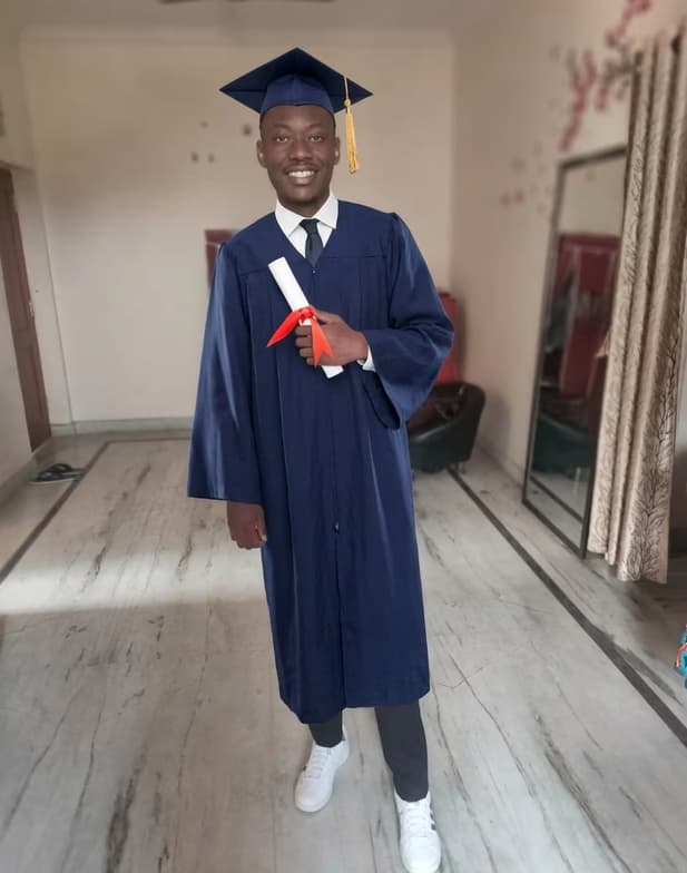 Graduation ceremony photo of Davy 