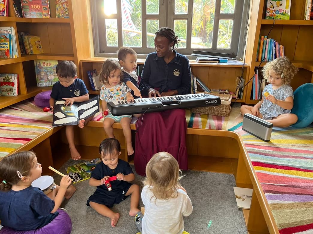 Lilian conducting a lesson 