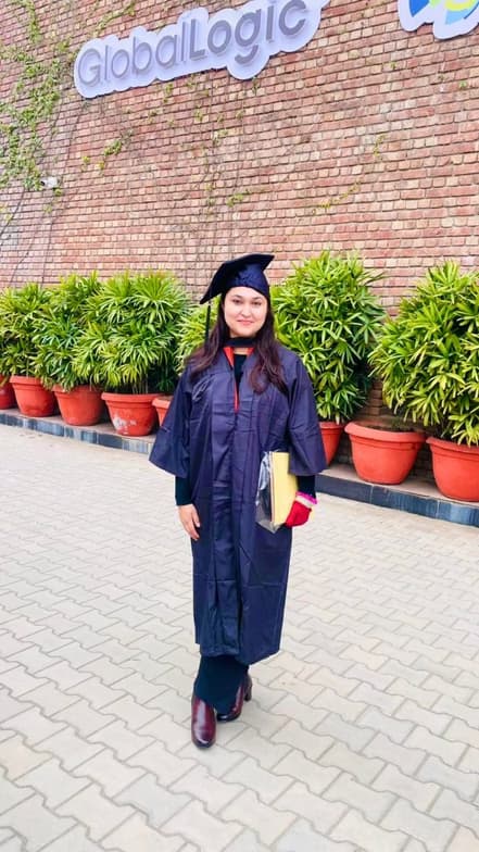 Graduation ceremony photo of Mehak 