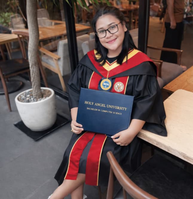 Graduation ceremony photo of Emy Rose 